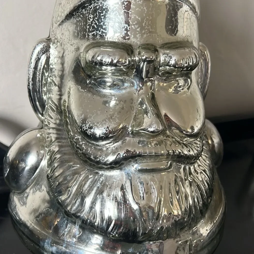 Pottery Barn Glass Santa Tree